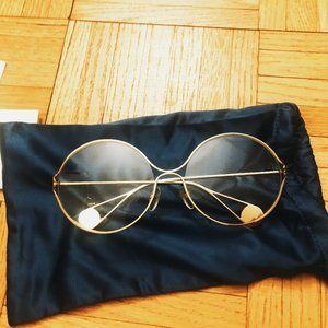 Gucci Oversized Metal Eyeglasses